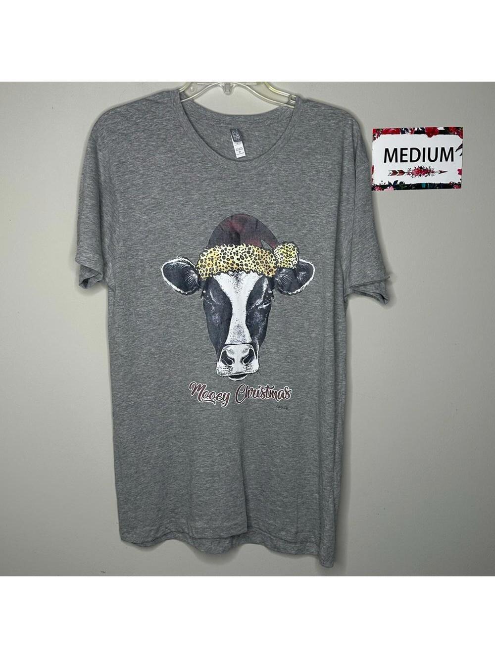 Santa Cow Medium Christmas L&B life short sleeve t shirt